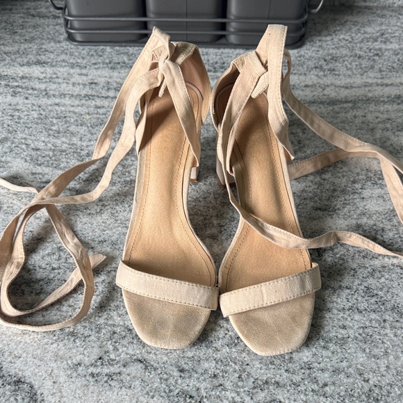 Lulus Shoes - Lulu's Nude Strappy Heels